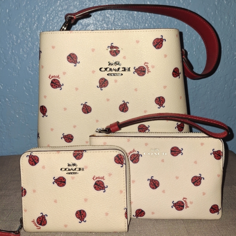 Coach Ladybug Print Bag Set